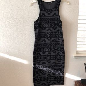 Aztec Print Fitted Dress